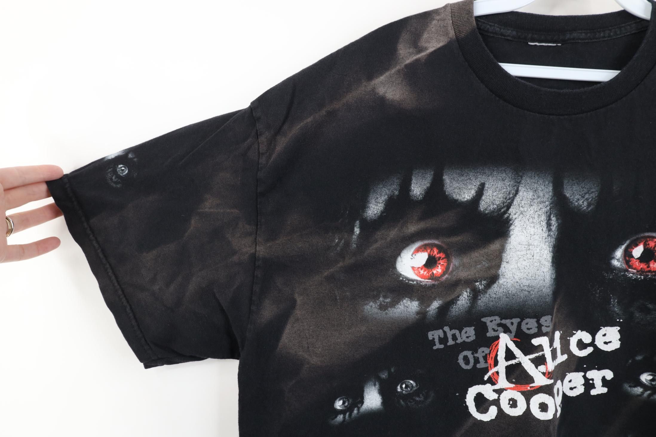 Vintage Vintage 90s Y2K The Eyes of Alice Cooper All Over T-Shirt Size US XL / EU 56 / 4 - 6 Thumbnail