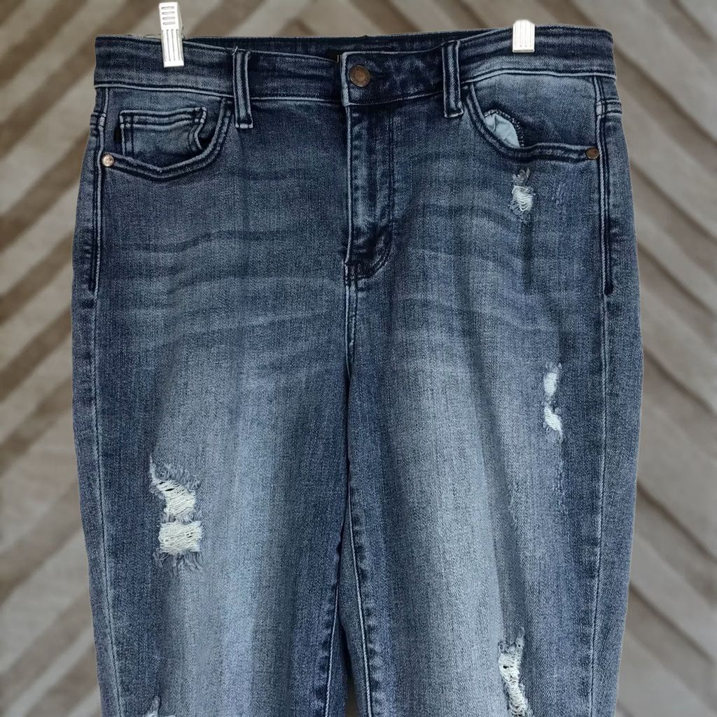 Denime Judy Blue Jeans Womens 29 WOMEN DISTRESSED BOYFRIEND FIT DENIM Size 29" - 1 Thumbnail
