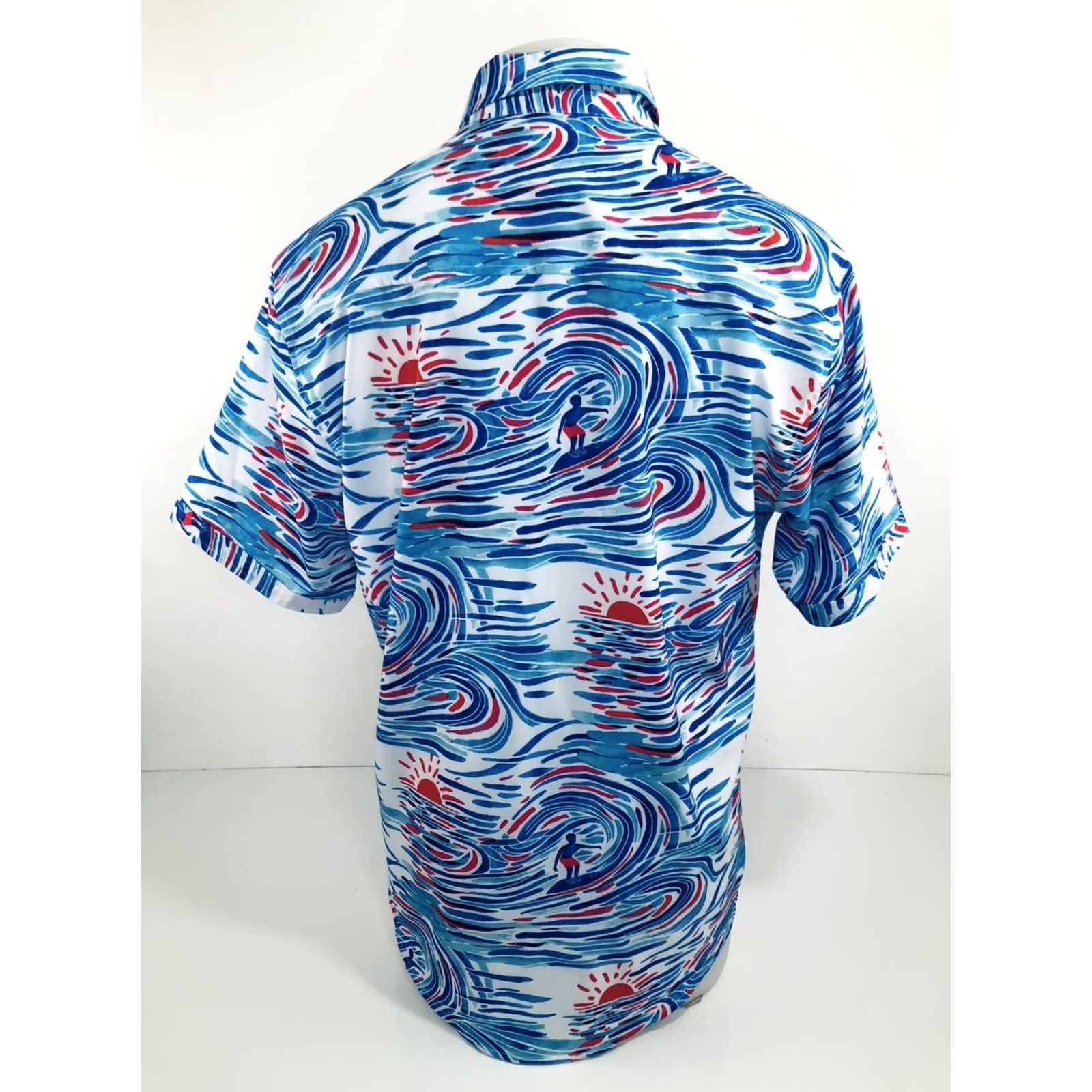 ALOHAS RSVLTS Roosevelts - SURFING WAVES / OCEAN Hawaiian Aloha Lg. Shirt - EXCELLENT Shirt Mens L Multicolor 90s Hawaiian B14 Size US L / EU 52-54 / 3 - 5 Thumbnail