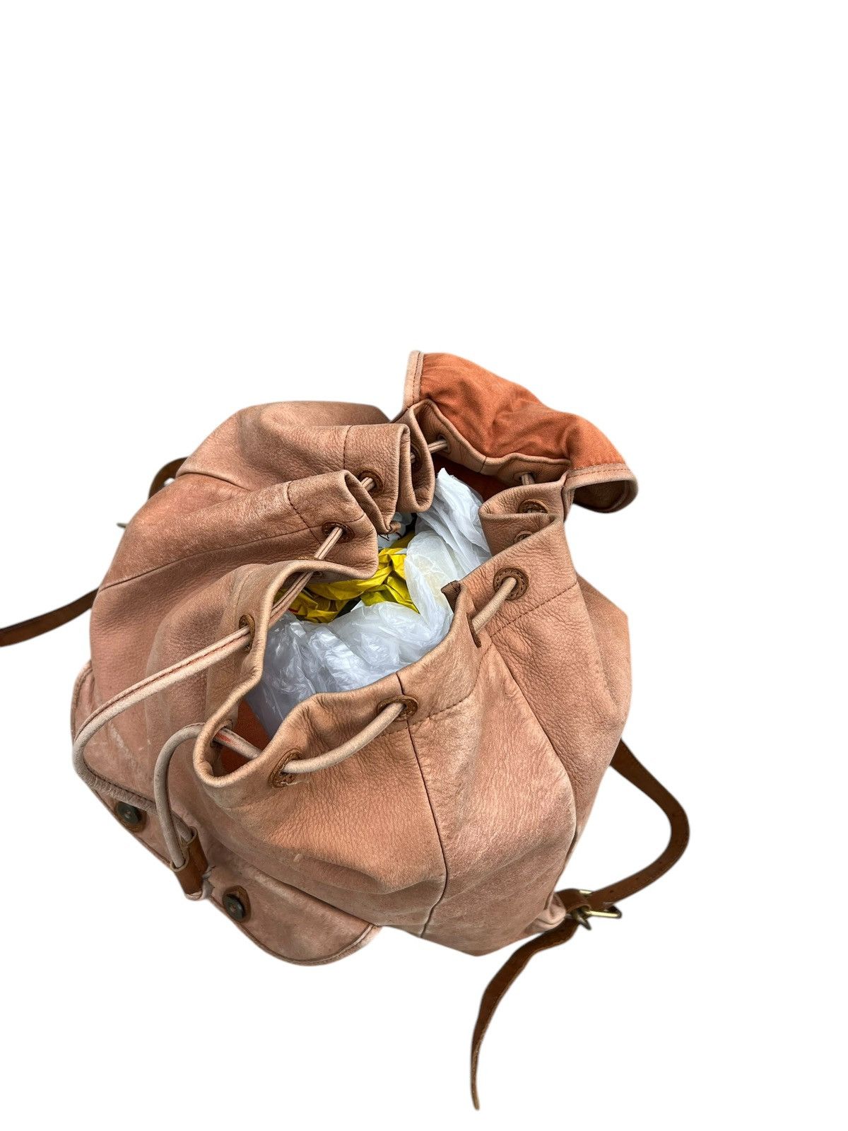 Leather Vintage COCARDE Japan Faded Patina Leather Backpack Bag Size ONE SIZE - 20 Thumbnail