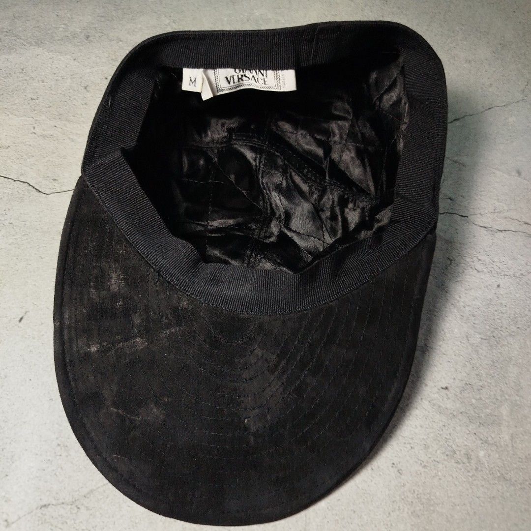 Versace Gianni Versace Black Suede Medusa Hat Size ONE SIZE - 8 Thumbnail