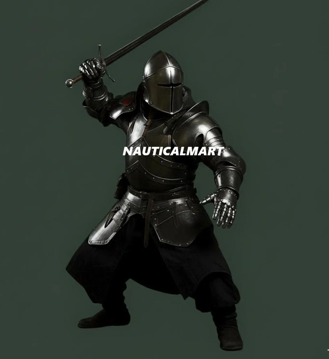 Other Barbute Full Armor Set – Medieval Knight Suit of Armor | Size ONE SIZE - 4 Thumbnail