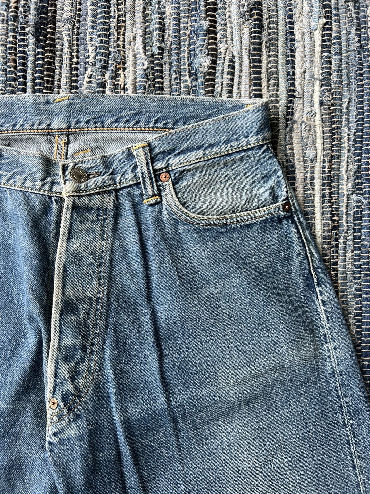 Evisu Vintage Evisu No 1 Raw Hem Beauty Faded Selvaged Jorts Denim Size US 32 / EU 48 - 4 Thumbnail