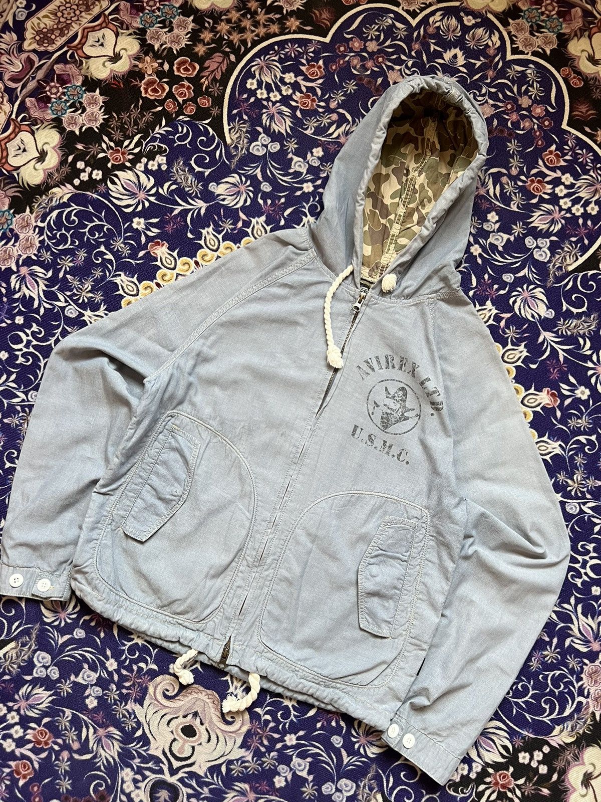 Avirex Camouflaged Avirex USMC Military Vintage Hooded Jacket Size US M / EU 48-50 / 2 - 4 Thumbnail