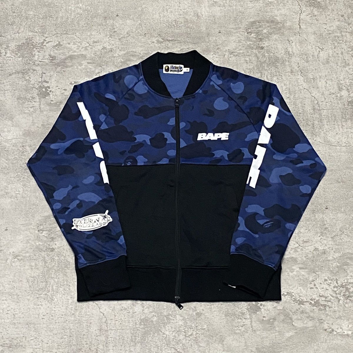 Bape Bape Spellout Camo Blue Zip Track Jacket Size US M / EU 48-50 / 2 - 1 Thumbnail