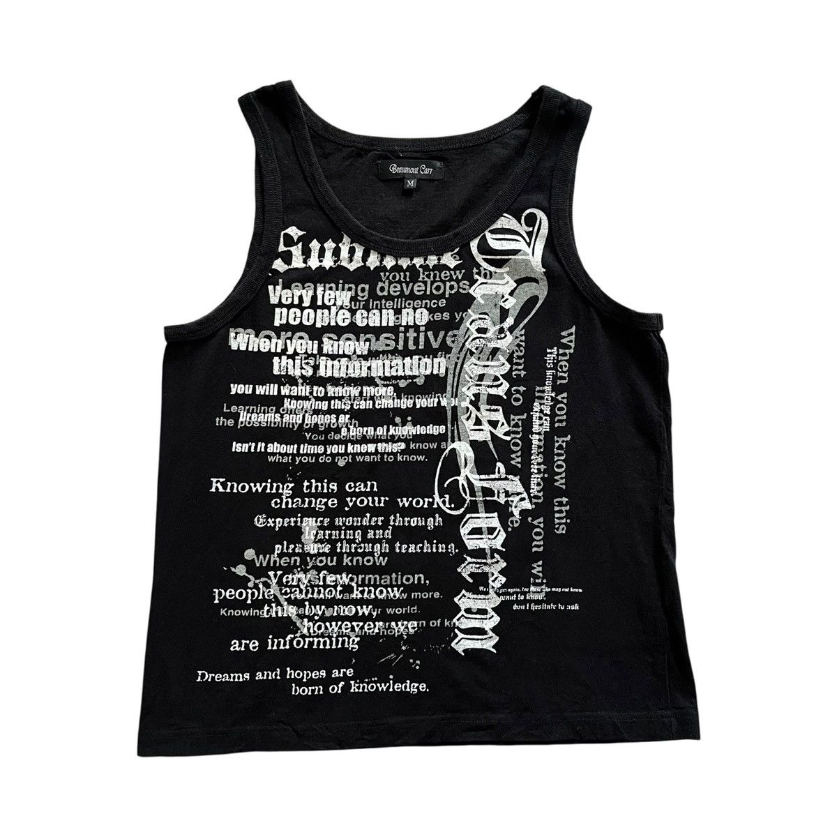 If Six Was Nine Japanese Vkei Poem Tank Top Size US S / EU 44-46 / 1 - 1 Thumbnail
