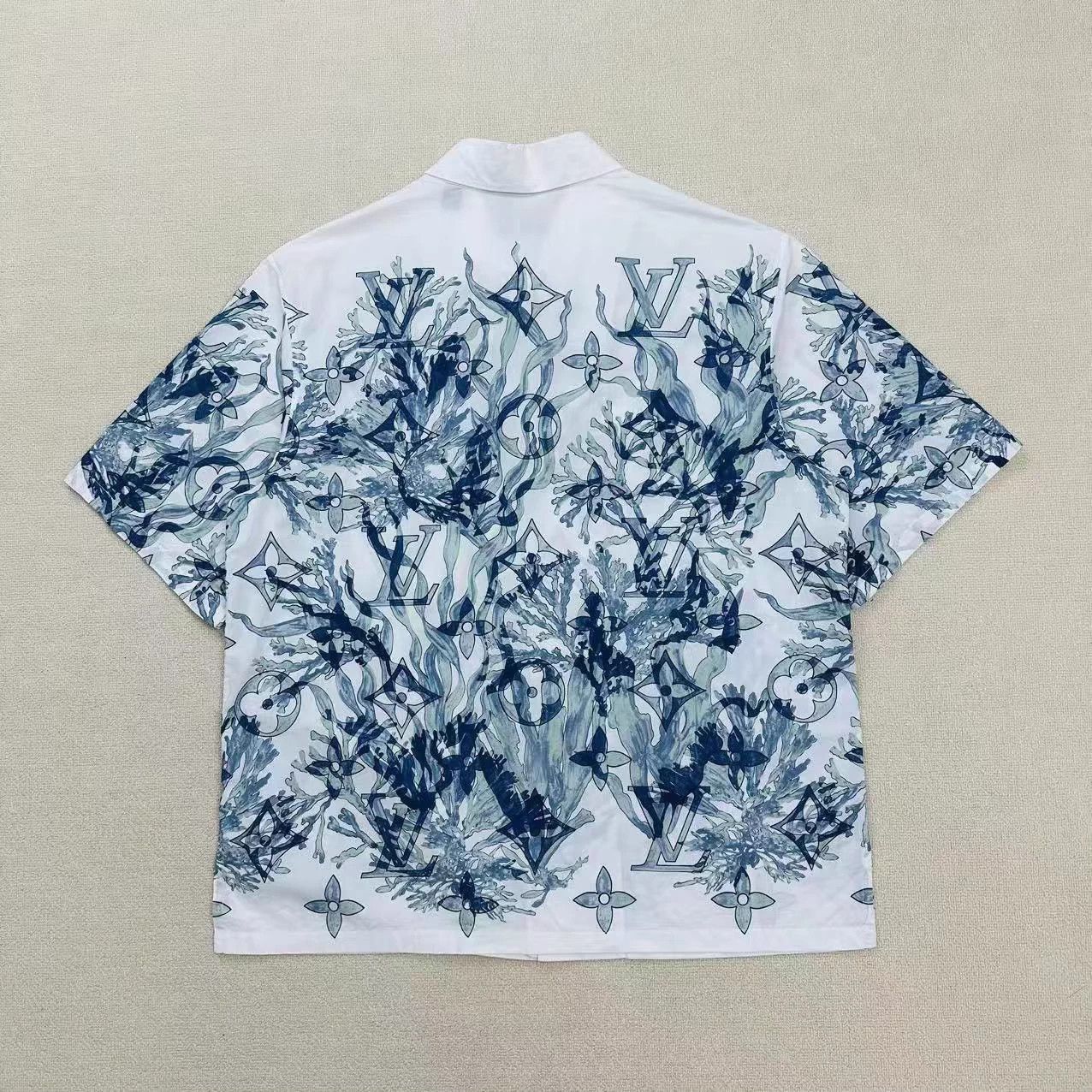 Louis Vuitton LV Seaweed Allover Print Logo Short-Sleeve Shirt M Size US M / EU 48-50 / 2 - 2 Thumbnail