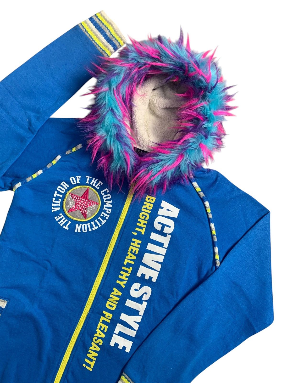 Hysteric Glamour FLY BEANS FUR ZIP HOODIE POEM IFSIX LGB RAF SIMONS STYLE Size US M / EU 48-50 / 2 - 4 Thumbnail