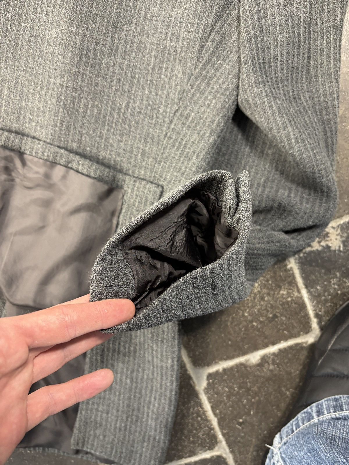 Emporio Armani 1996 Emporio Armani Jacket 90s Vintage Armani Textured Wool Size 50R - 14 Thumbnail