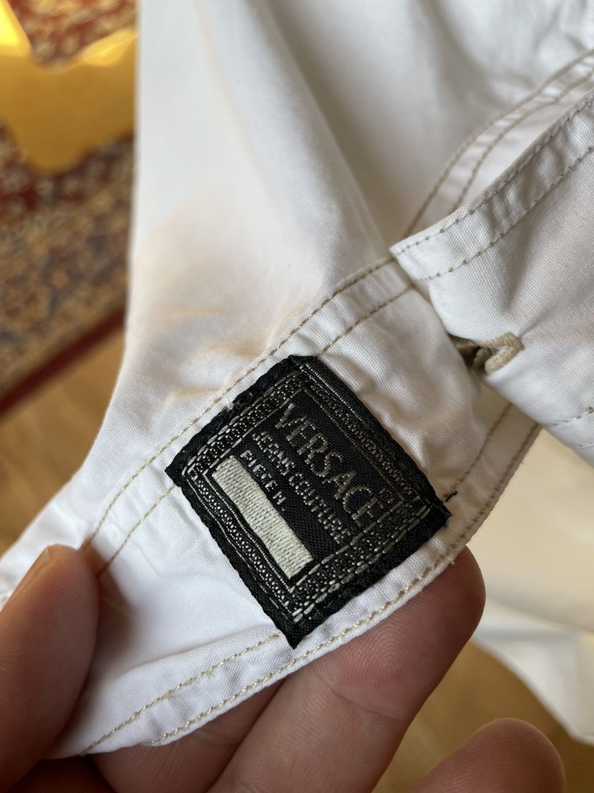 Versace Jeans Couture 90s Versace Jeans Couture white boxy fit shirt Size US XL / EU 56 / 4 - 9 Thumbnail