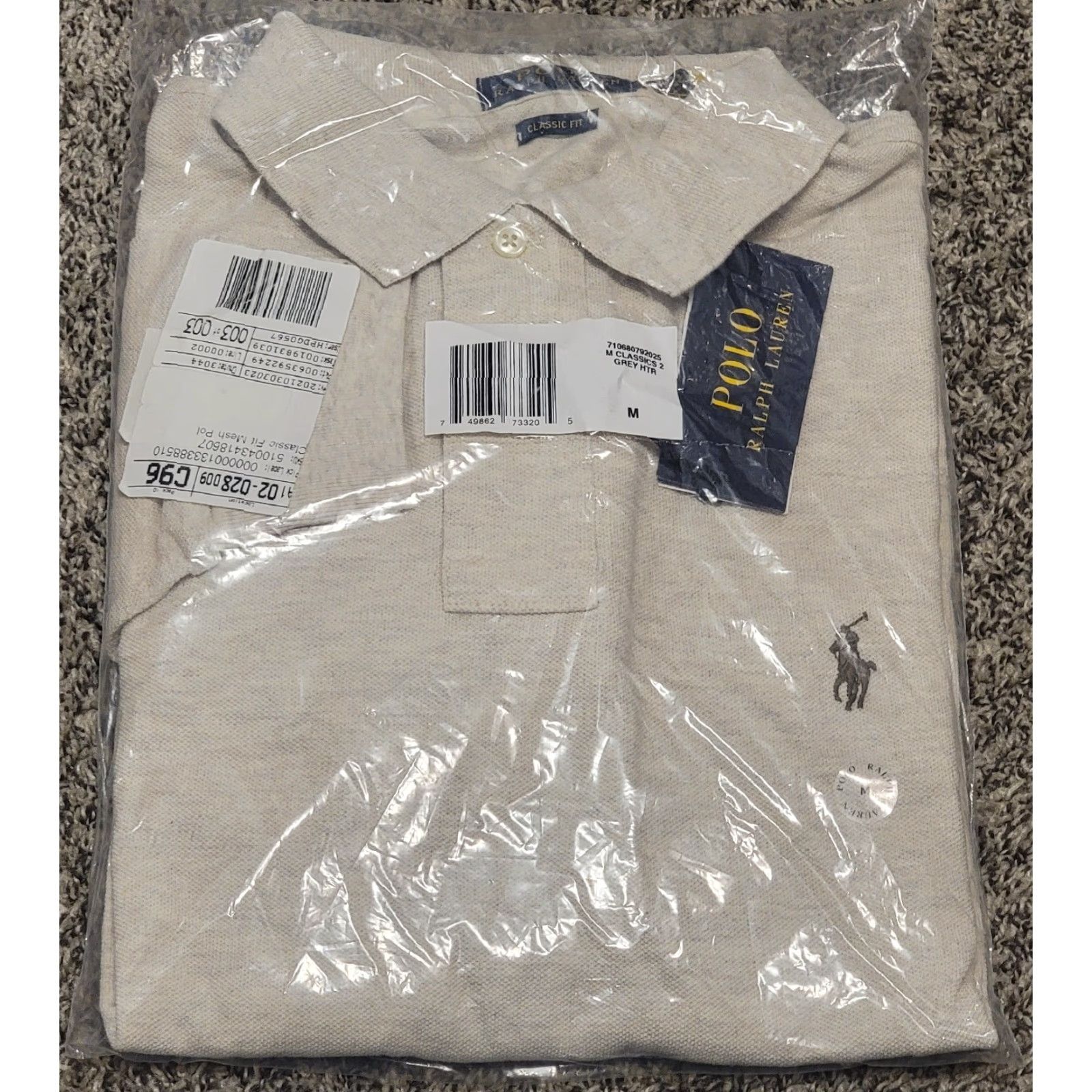 Polo Ralph Lauren Polo Ralph Lauren Polo Shirt Classic Fit Soft Cotton M Grey HTR Mens Regular Long Sleeve Button-Up Casual Gray Slub Collared 885139265380 Size US M / EU 48-50 / 2 - 2 Thumbnail