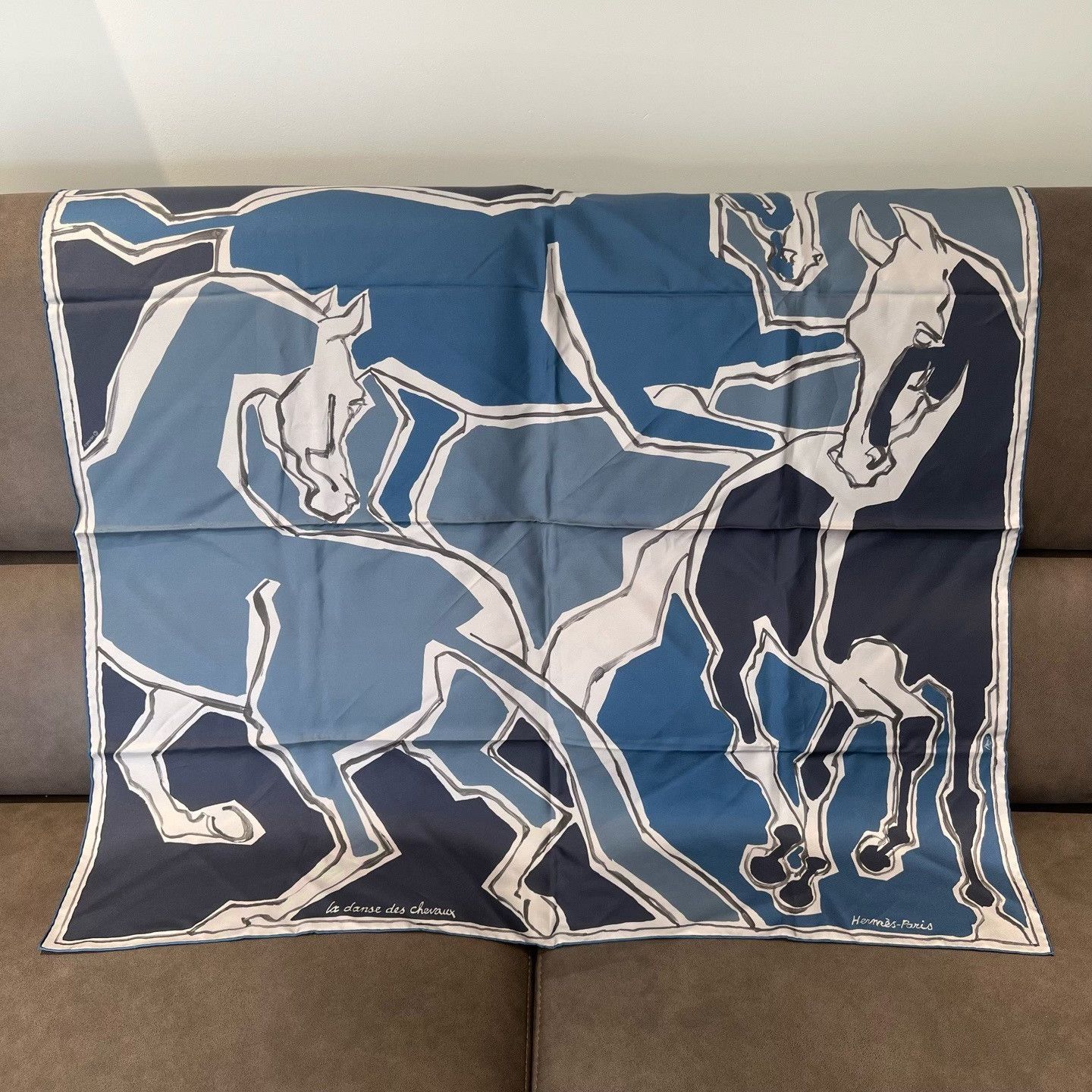 Hermes Hermes Silk Blue Scarf one size Men Size ONE SIZE - 1 Thumbnail