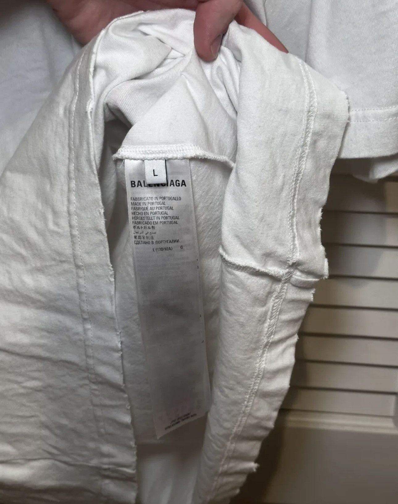 Balenciaga Balenciaga Scribble Logo White T-Shirt Size L Size US L / EU 52-54 / 3 - 5 Thumbnail