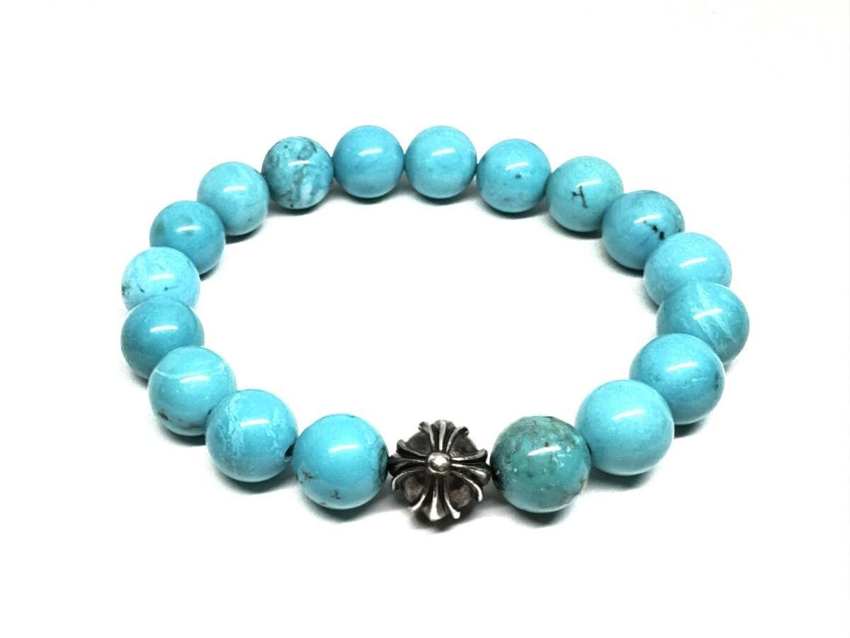 Chrome Hearts Chrome Hearts Turquoise Beaded Bracelet 925 Silver Size ONE SIZE - 1 Thumbnail