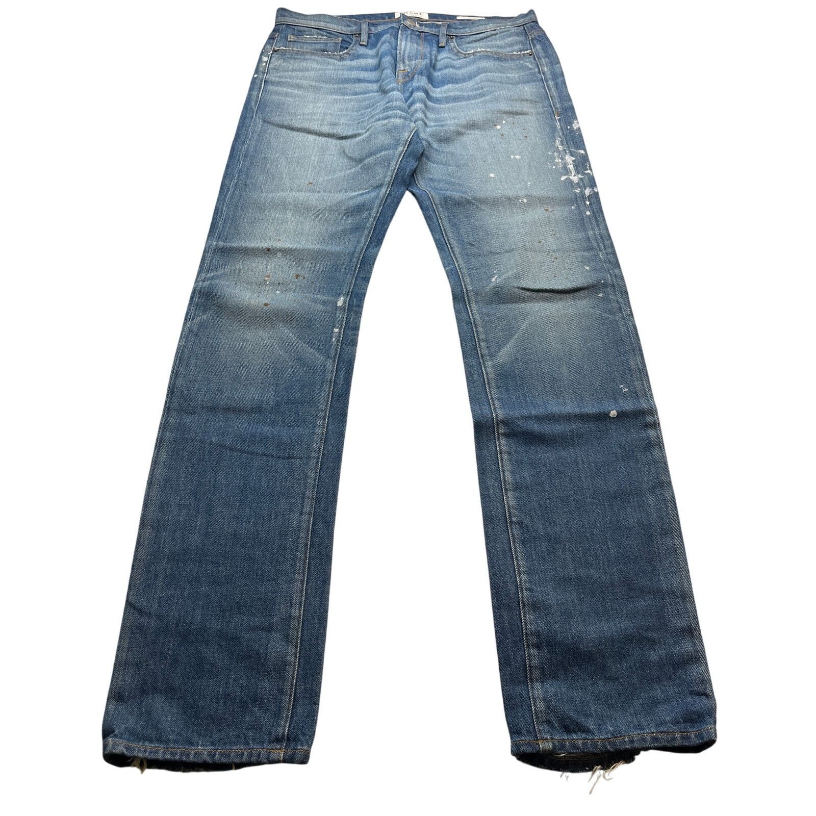 11-7 FRAME Men's Jeans L'Homme Slim Paint Splatter Size 31