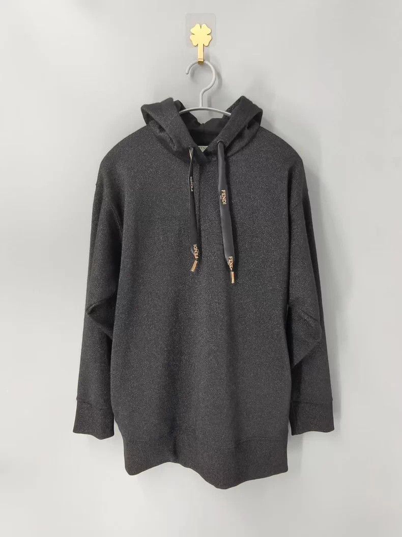 Fendi Fendi Wool Blend Logo Hoodie XXS Size US XXS / EU 40 - 1 Thumbnail