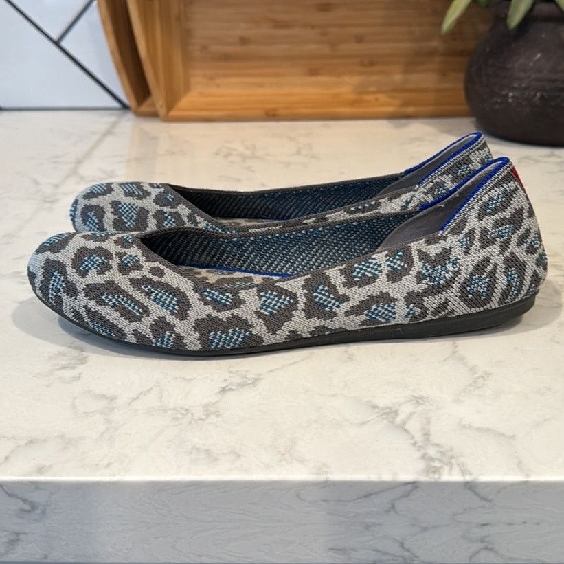 Other Rothy’s Flat Smoke Gray Spotted Leopard Print Round Toe sz 7 Size US 7 / IT 37 - 4 Thumbnail
