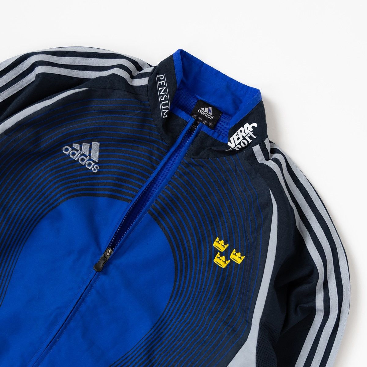 Adidas Adidas Sweden Mens Vintage Windbreaker Jacket Soccer Blue Size US S / EU 44-46 / 1 - 4 Thumbnail