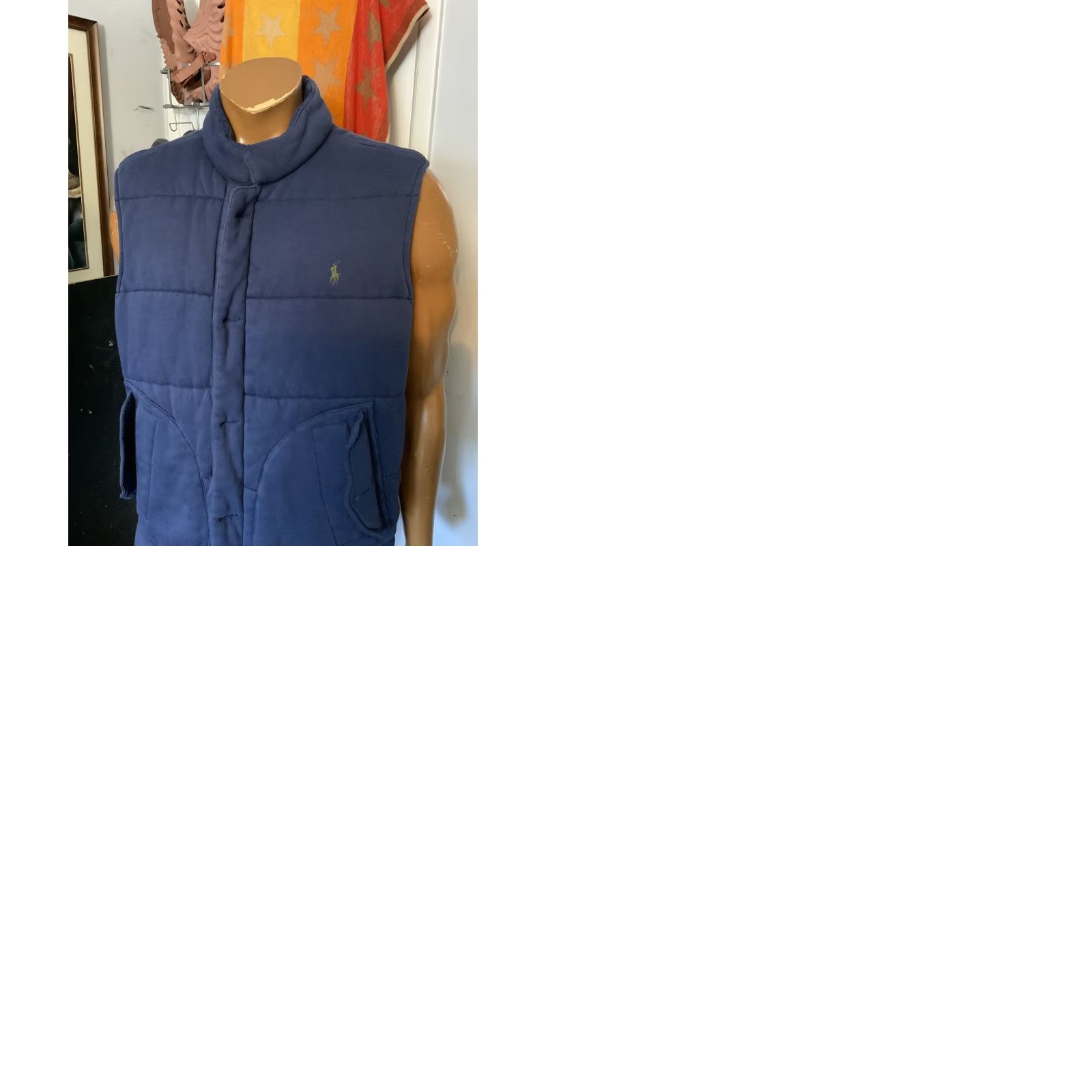 Polo Ralph Lauren VINTAGE Polo Ralph Lauren Navy Blue Pony Logo Quilted Puffer Vest Jacket XL Men Size US XL / EU 56 / 4 - 10 Thumbnail