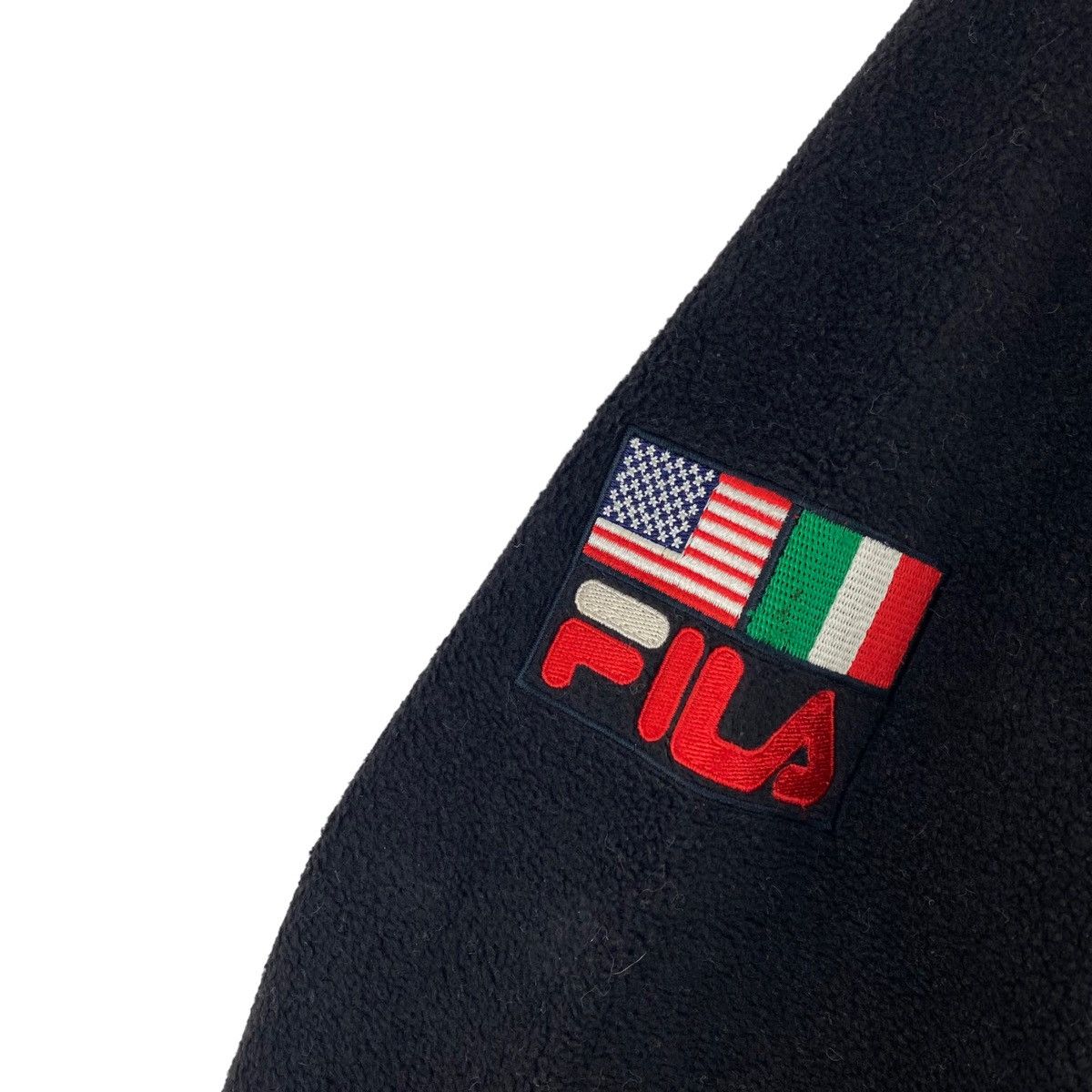 Fila × Vintage Vintage FILA Big Brand Embroidered Retro Sherpa Black Size US M / EU 48-50 / 2 - 3 Thumbnail