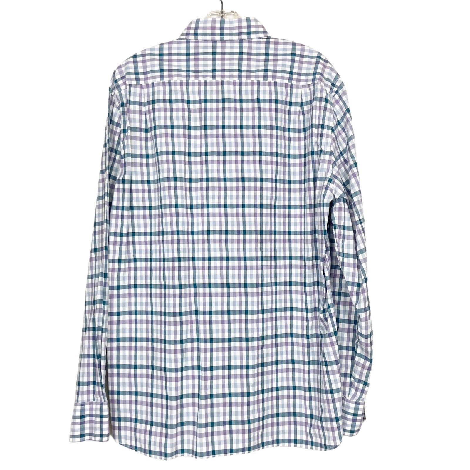 J.Crew J. Crew White Purple Gray Plaid Long Sleeve Button Down Sz L Size US L / EU 52-54 / 3 - 5 Thumbnail