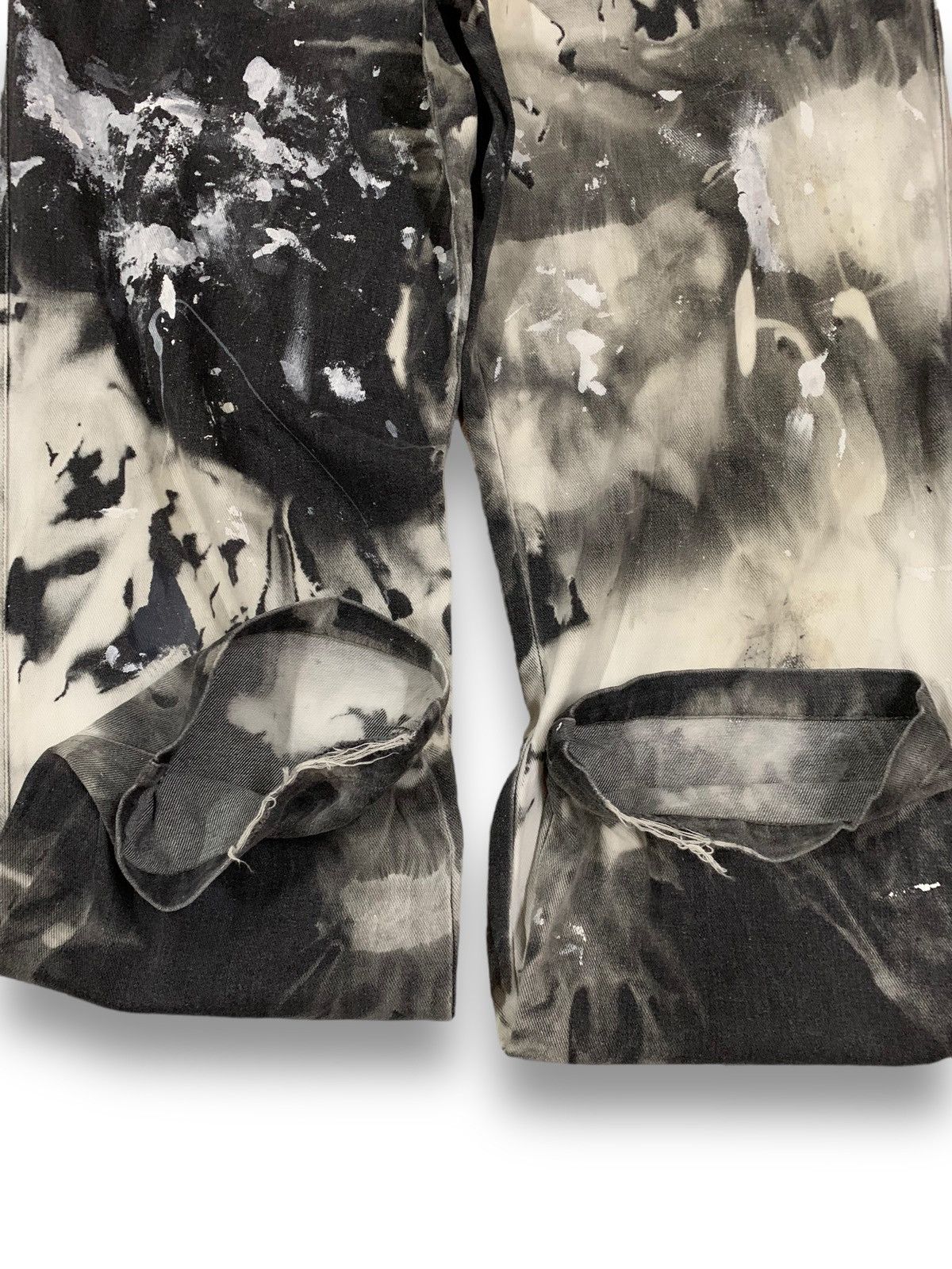 If Six Was Nine St.Paradiso Tie dye Acid Wash Style Splatter Loose Fit Jeans Size US 34 / EU 50 - 14 Thumbnail