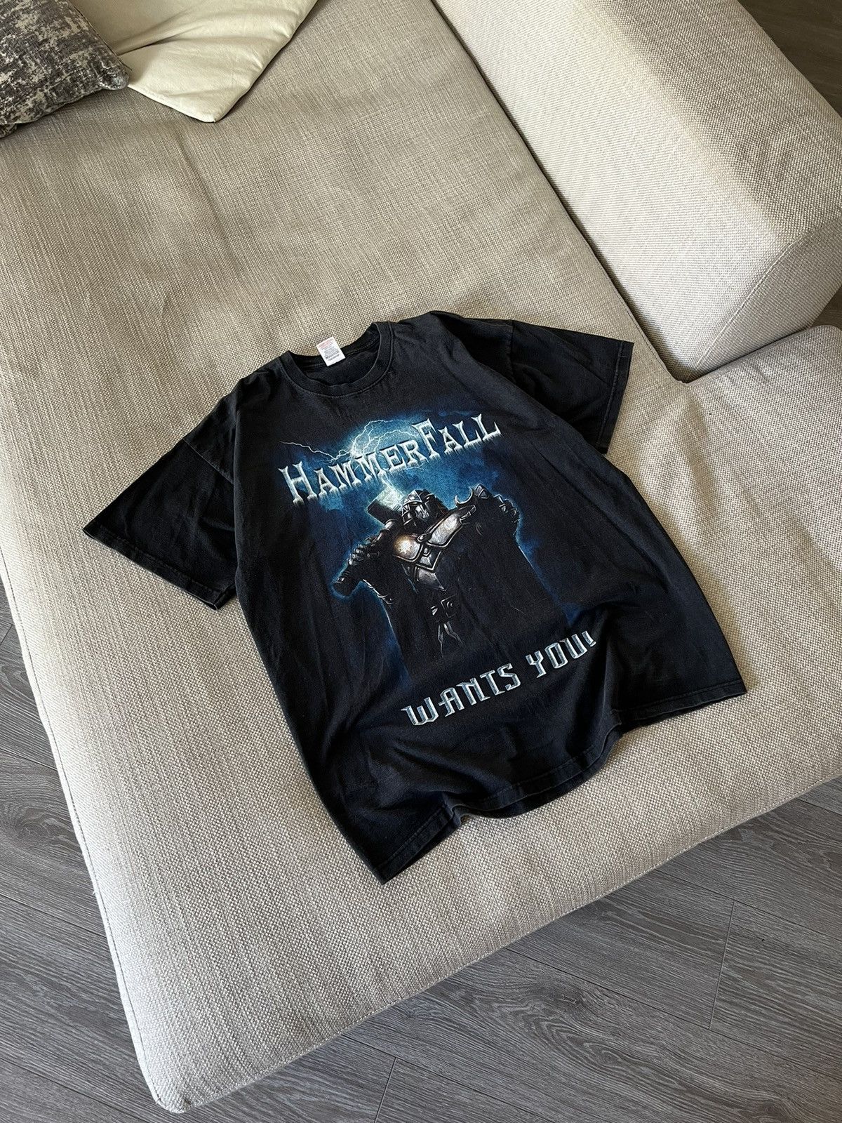 Band Tees × Vintage Vintage 💥 Hammer Fall Band Tee Size US XL / EU 56 / 4 - 5 Thumbnail
