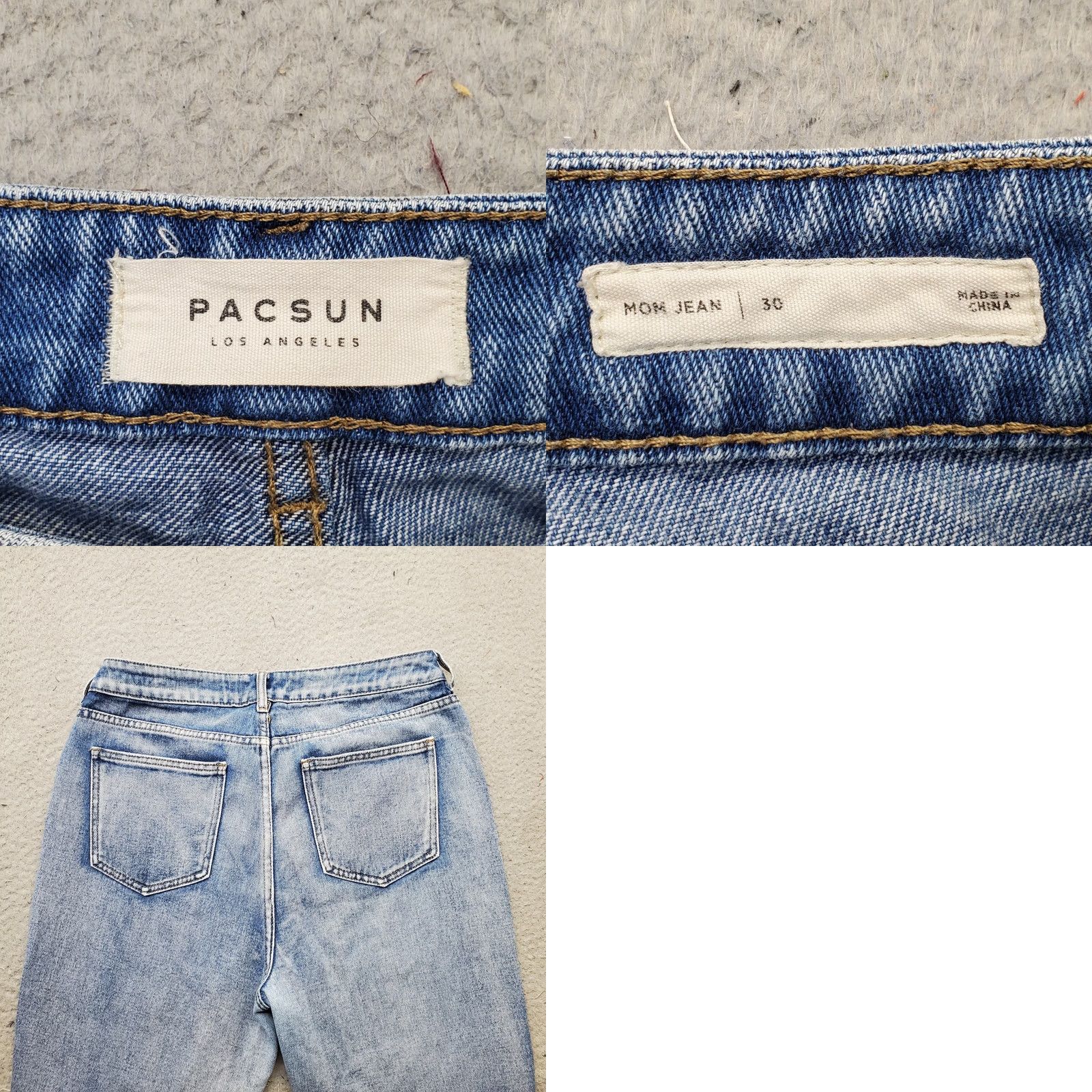 Pacsun PacSun Womens Jeans 30 Blue Denim Stretch Boho Faded Distressed Straight Leg Mom Size 30 Womens jeans Size 30" / US 8 / IT 44 - 8 Thumbnail