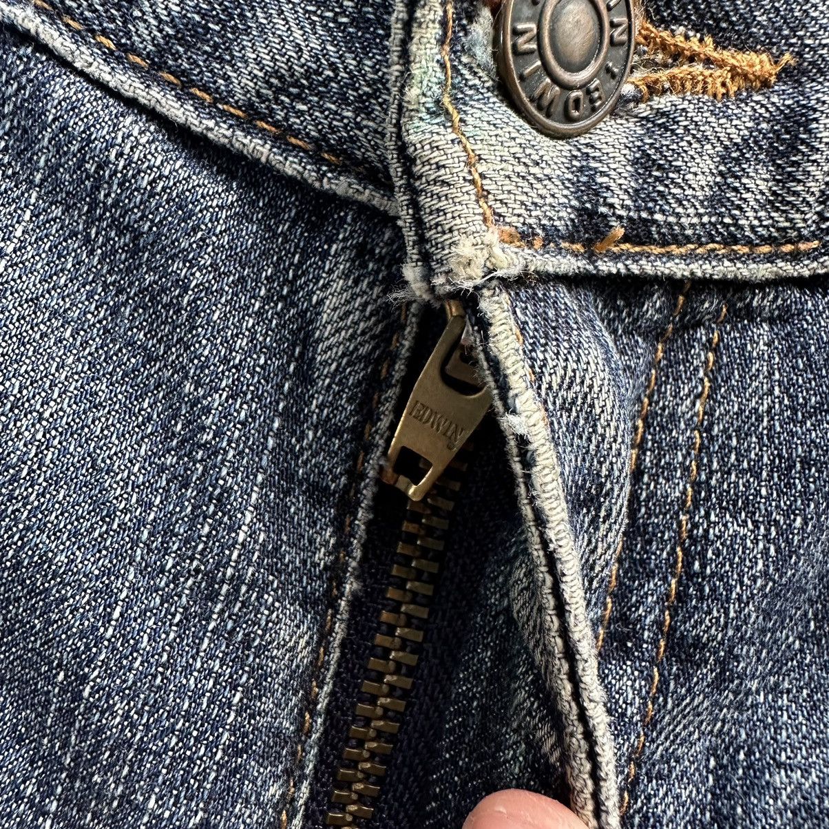 Japanese Brand W30 Vintage Edwin 503 Faded Distressed Denim Jean Pant Size US 30 / EU 46 - 7 Thumbnail