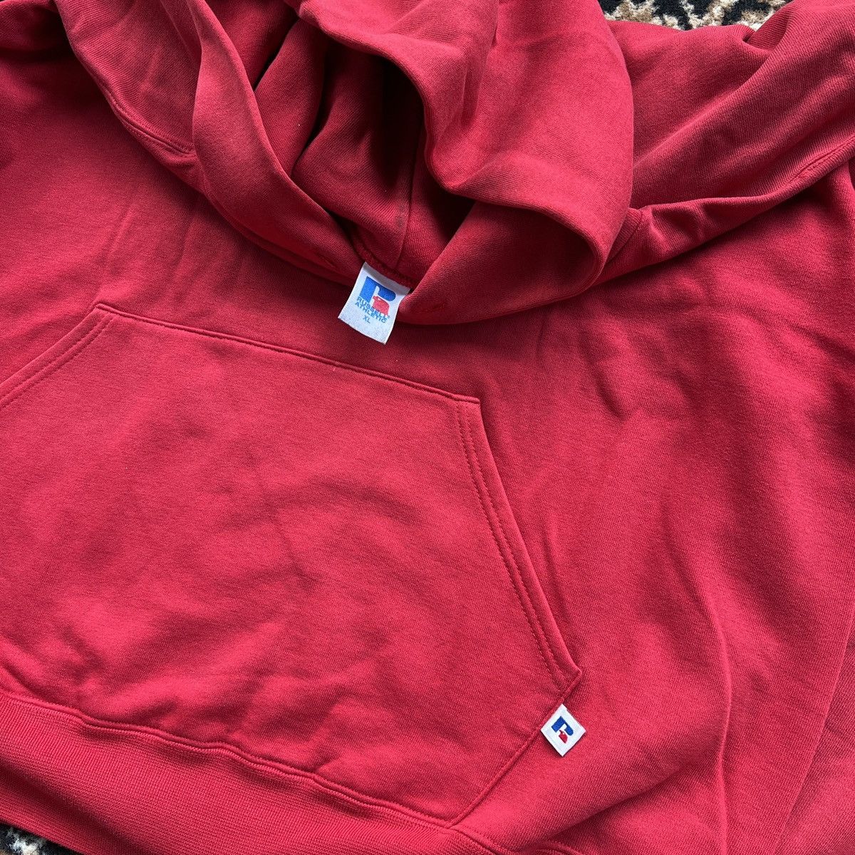 Russell Athletic 1990s Russell Athletic Red Blank Hoodie Size US XL / EU 56 / 4 - 3 Thumbnail