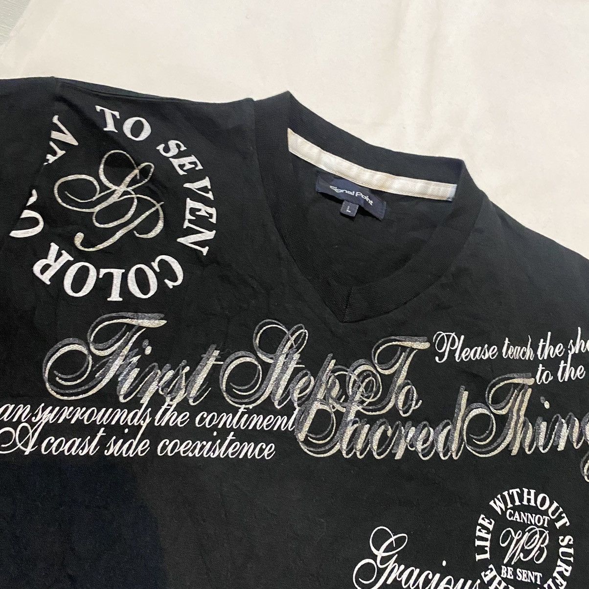 If Six Was Nine × Japanese Brand × Le Grande Bleu (L.G.B.) Japanese Poem Gracious Breeze Tees IFSIXWASNINE STYLE Size US L / EU 52-54 / 3 - 2 Thumbnail