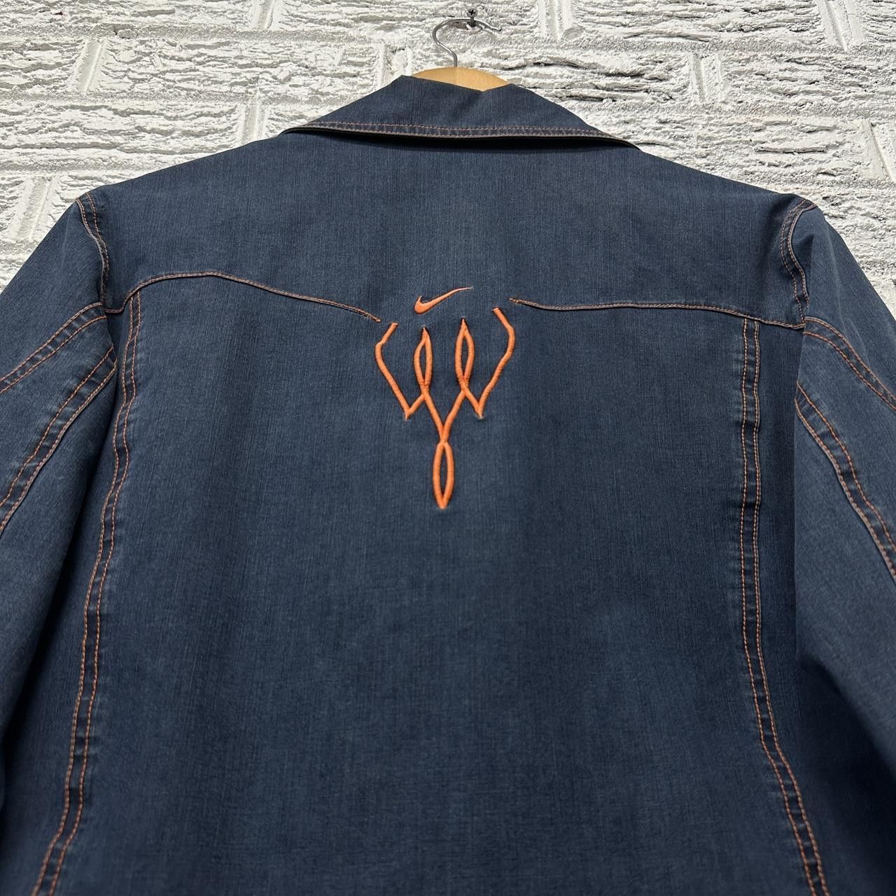 Nike Y2K Nike Women’s Button Denim Jacket Center Swoosh Large Size L / US 10 / IT 46 - 1 Thumbnail