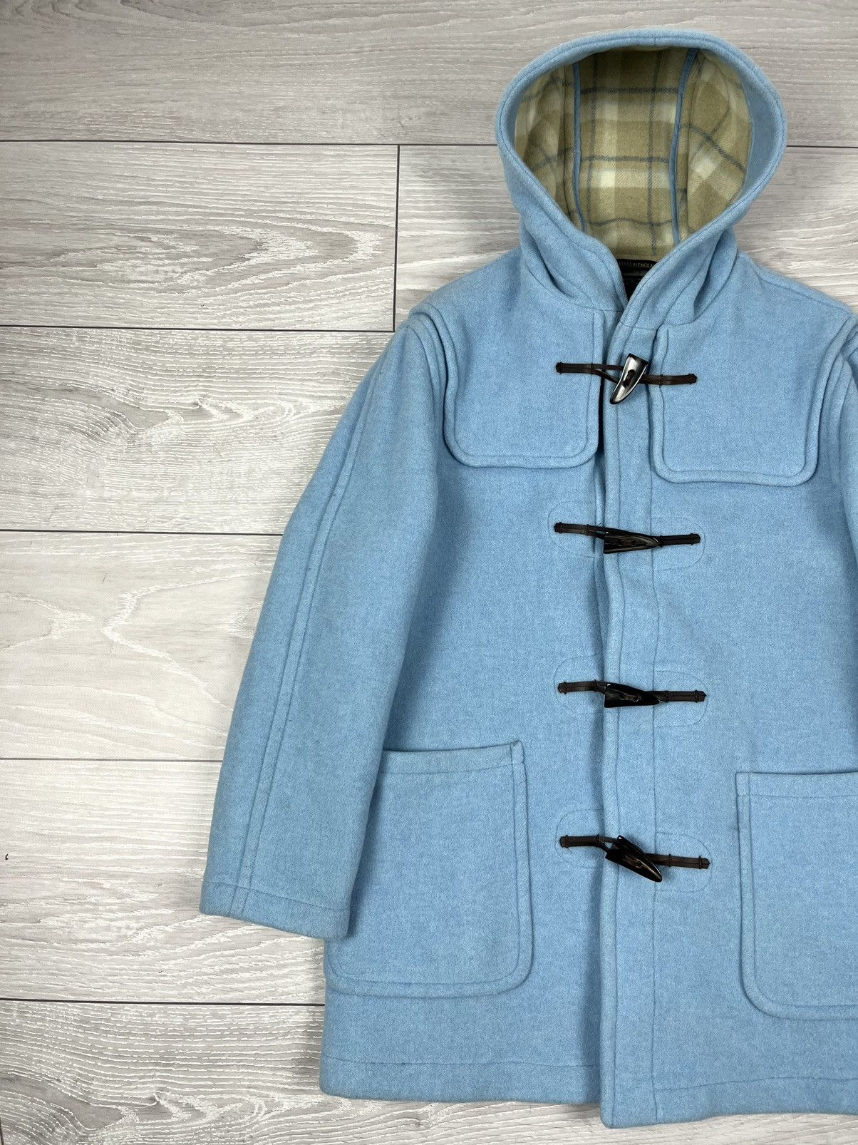 Gloverall Gloverall England Wool Blue Duffle Coat Jacket Womens Size L / US 10 / IT 46 - 3 Thumbnail