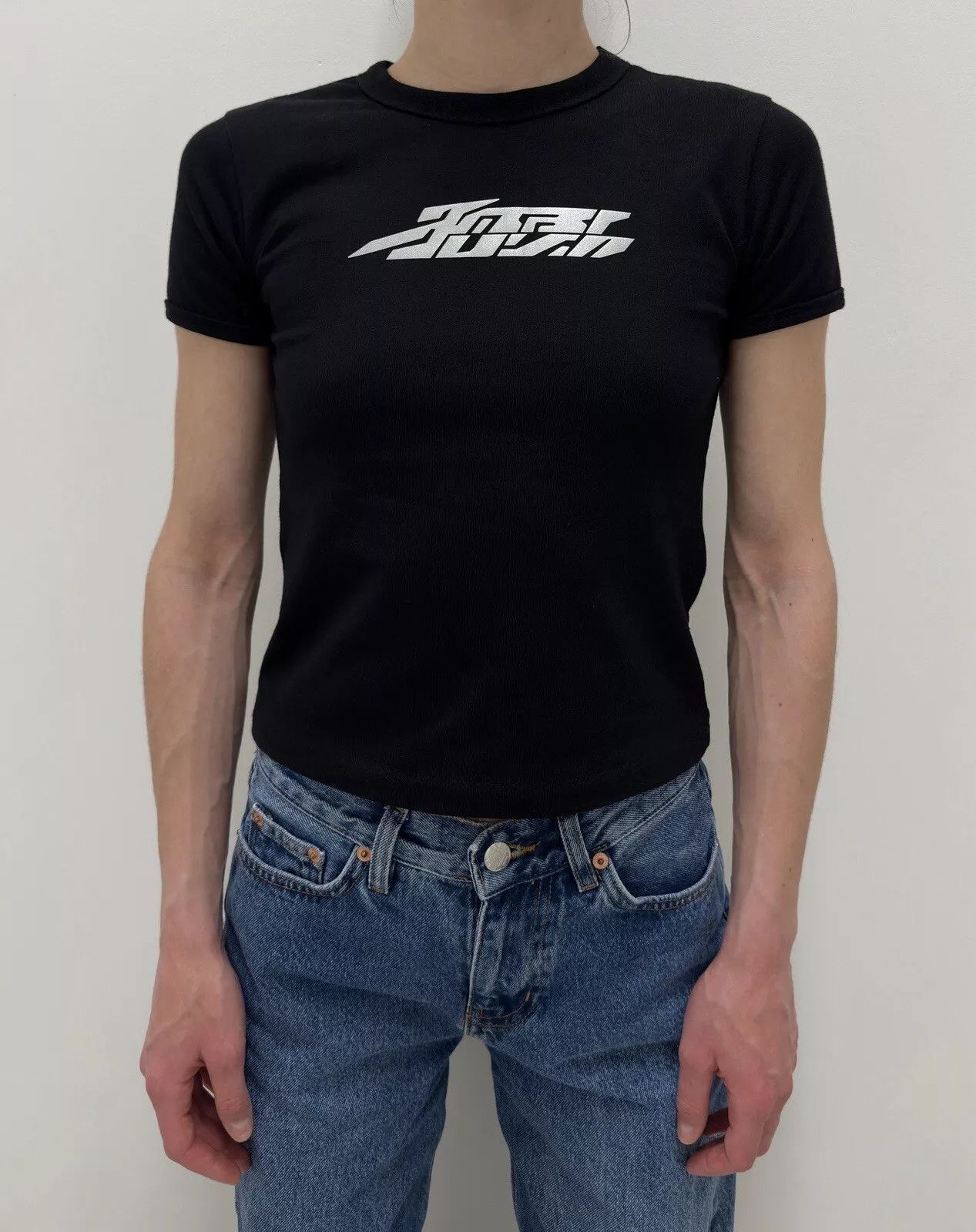 Ambush Design AMBUSH Womens Cotton Tee T-shirt Top Black Logo Size XS / US 0-2 / IT 36-38 - 4 Thumbnail