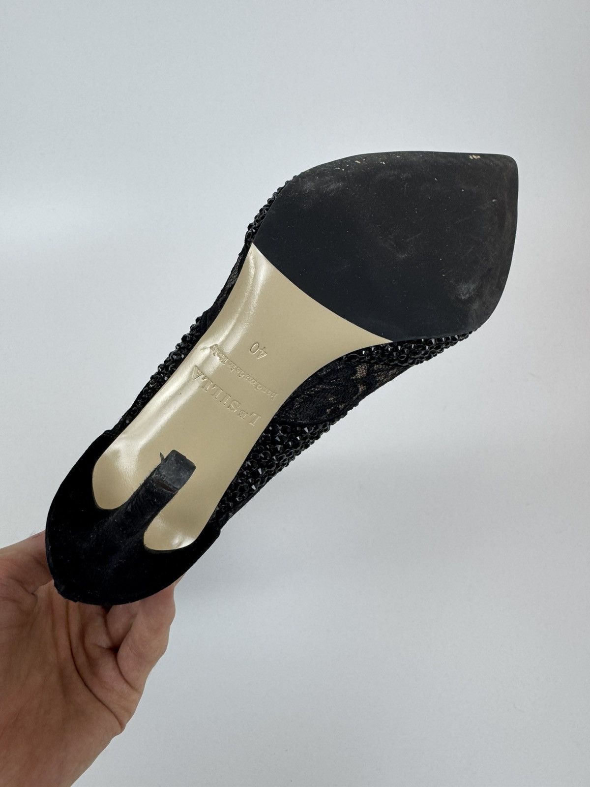 Le Silla LE SILLA Limited Edition HIGH Crystal Lace Black BOOTS 40 Size US 10 / IT 40 - 11 Thumbnail