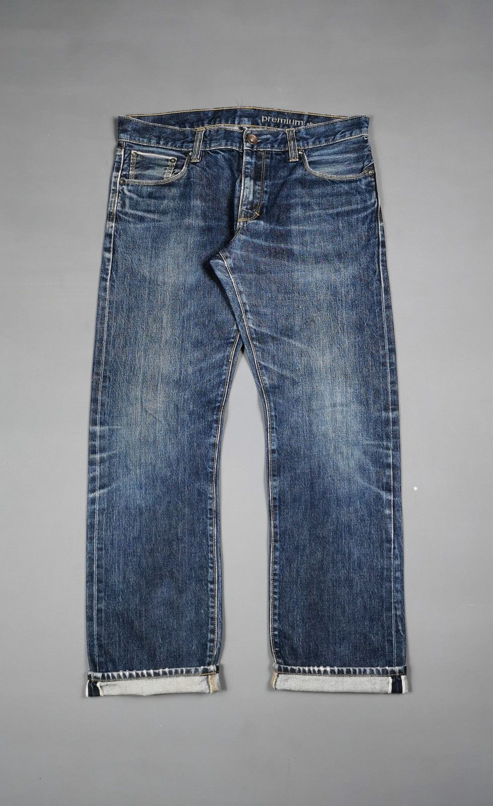 Gap Gap Selvedge Raw Slim Straight Jeans Size US 34 / EU 50 - 1 Thumbnail