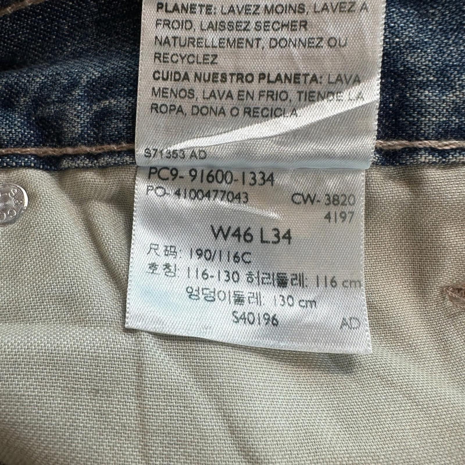 Other Signature Levi Strauss Gold Carpenter Jeans Mens 46x34 Blue Size US 44 / EU 60 - 7 Thumbnail