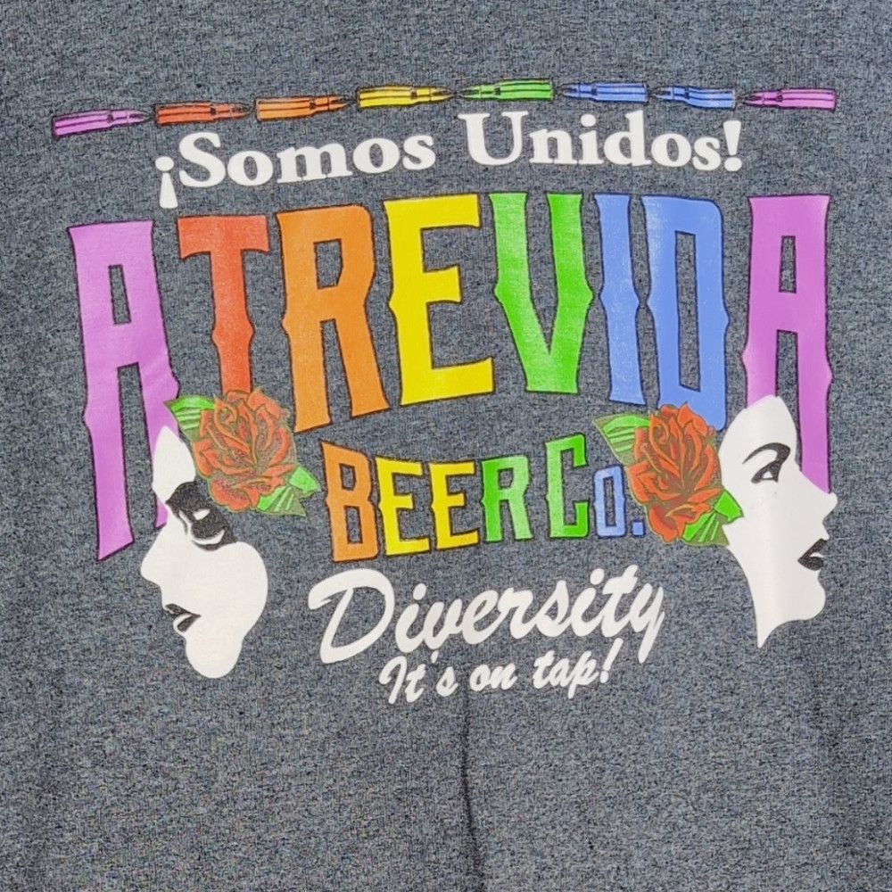 Gildan Atrevida Beer Company Diversity Pride Gray Graphic T-Shirt Size US XXL / EU 58 / 5 - 5 Thumbnail