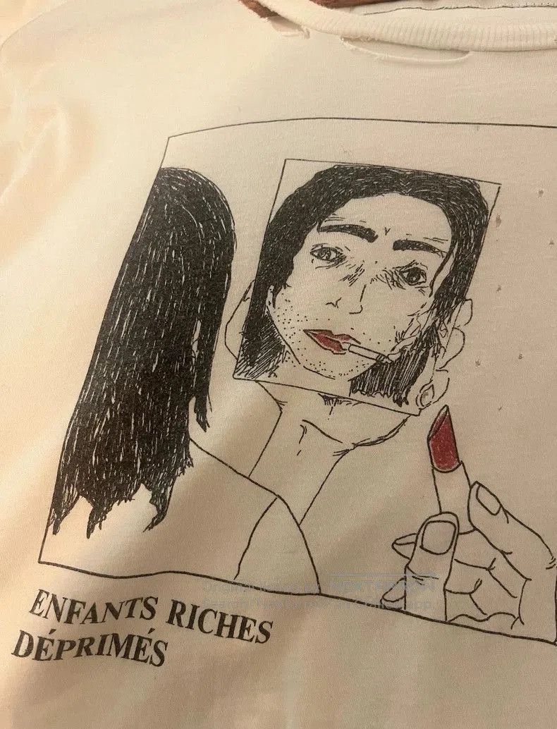 Enfants Riches Deprimes Children’s Lipstick Print Short Sleeve Shirt. Size US M / EU 48-50 / 2 - 1 Thumbnail
