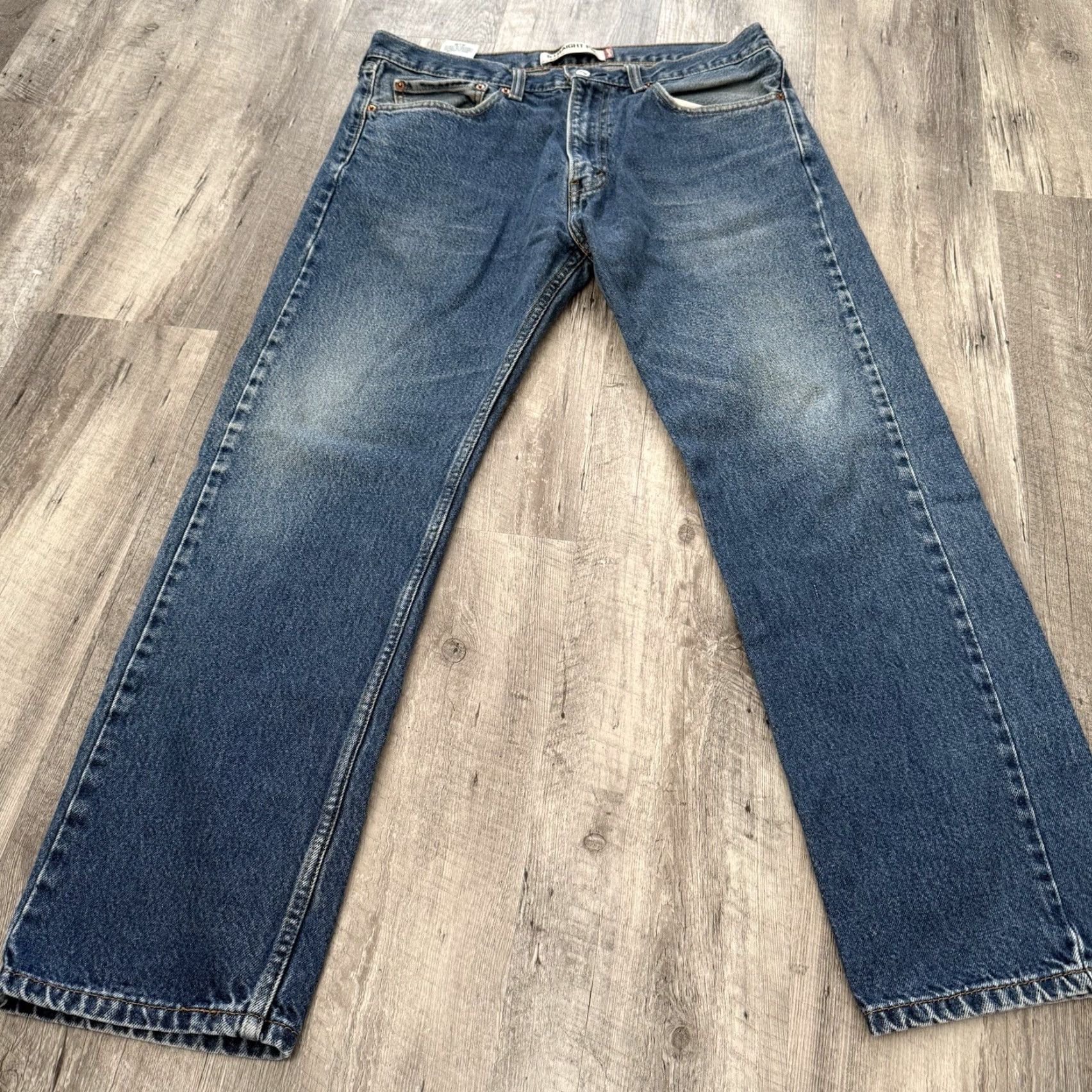 Levi's Levi's 505 Jeans Mens 36x30 Blue Distressed 5-Pocket Denim Regular Straight Red Tab Casual Comfortable Classic USA Brand Mens Size US 36 / EU 52 - 8 Thumbnail