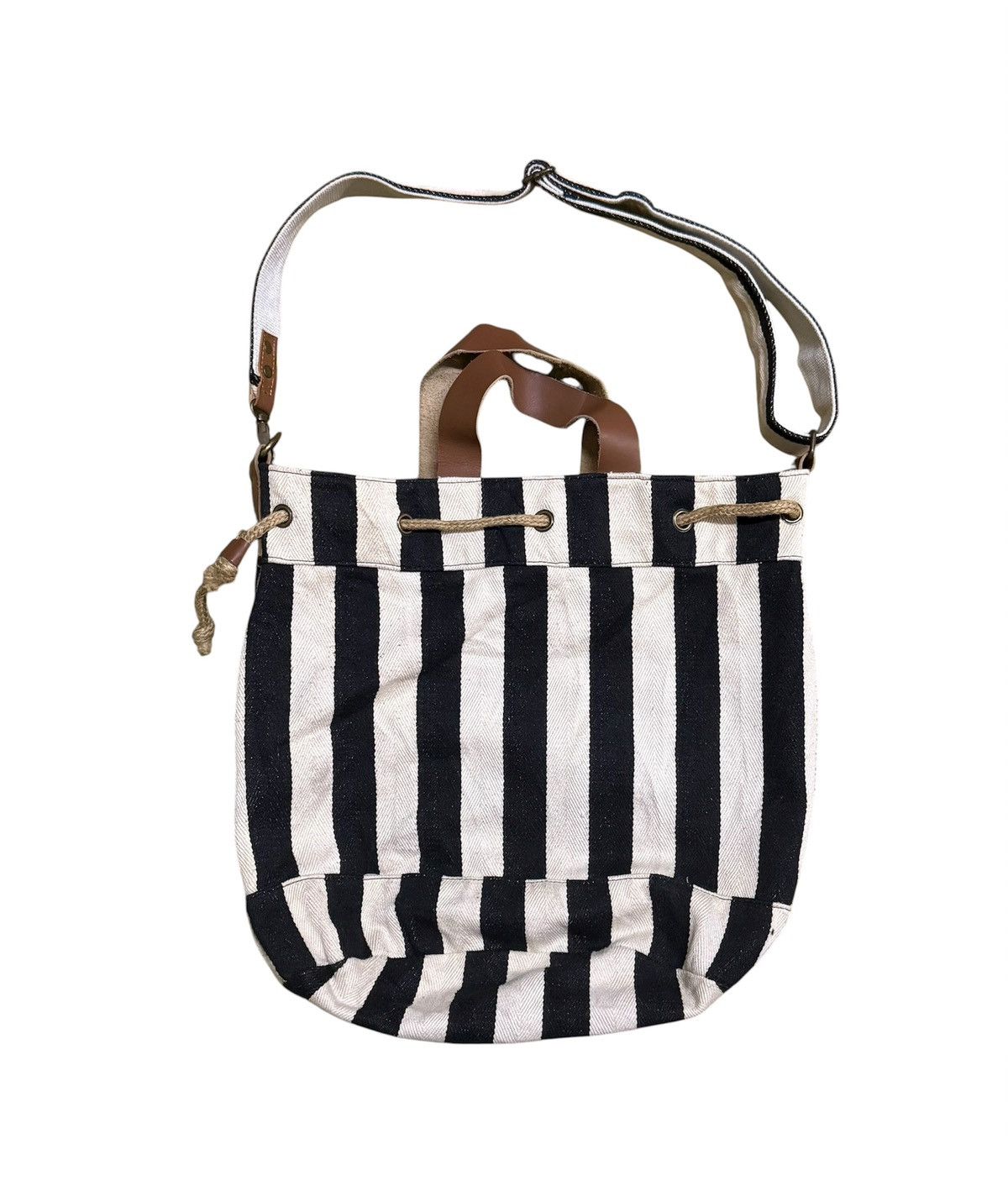 Japanese Brand Handmade Crossbody Leather Canvas Size ONE SIZE - 2 Thumbnail