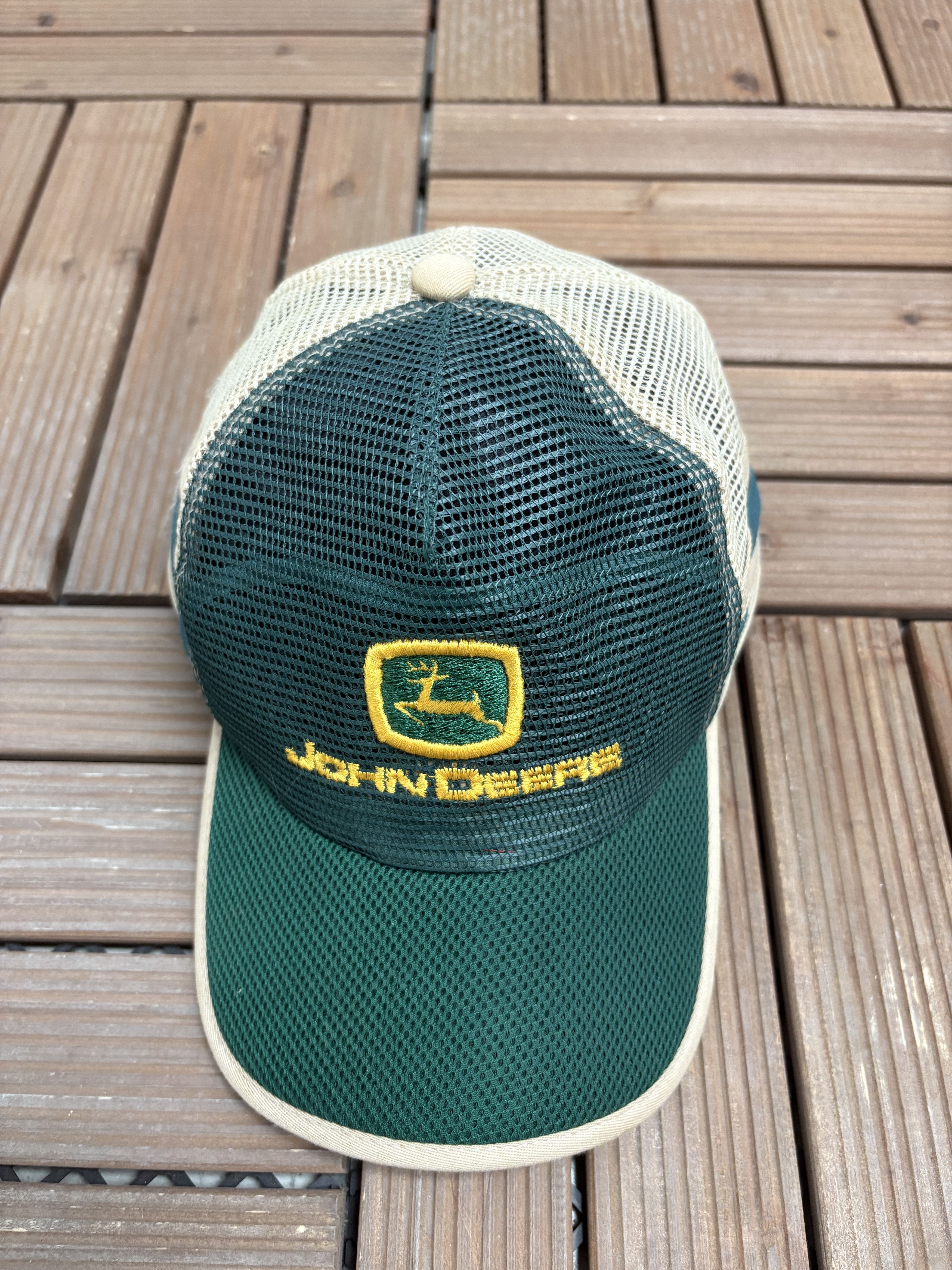 John Deere × Vintage John Deere Embroidered Vintage Green Snap Back Hat Cap Size ONE SIZE - 2 Thumbnail