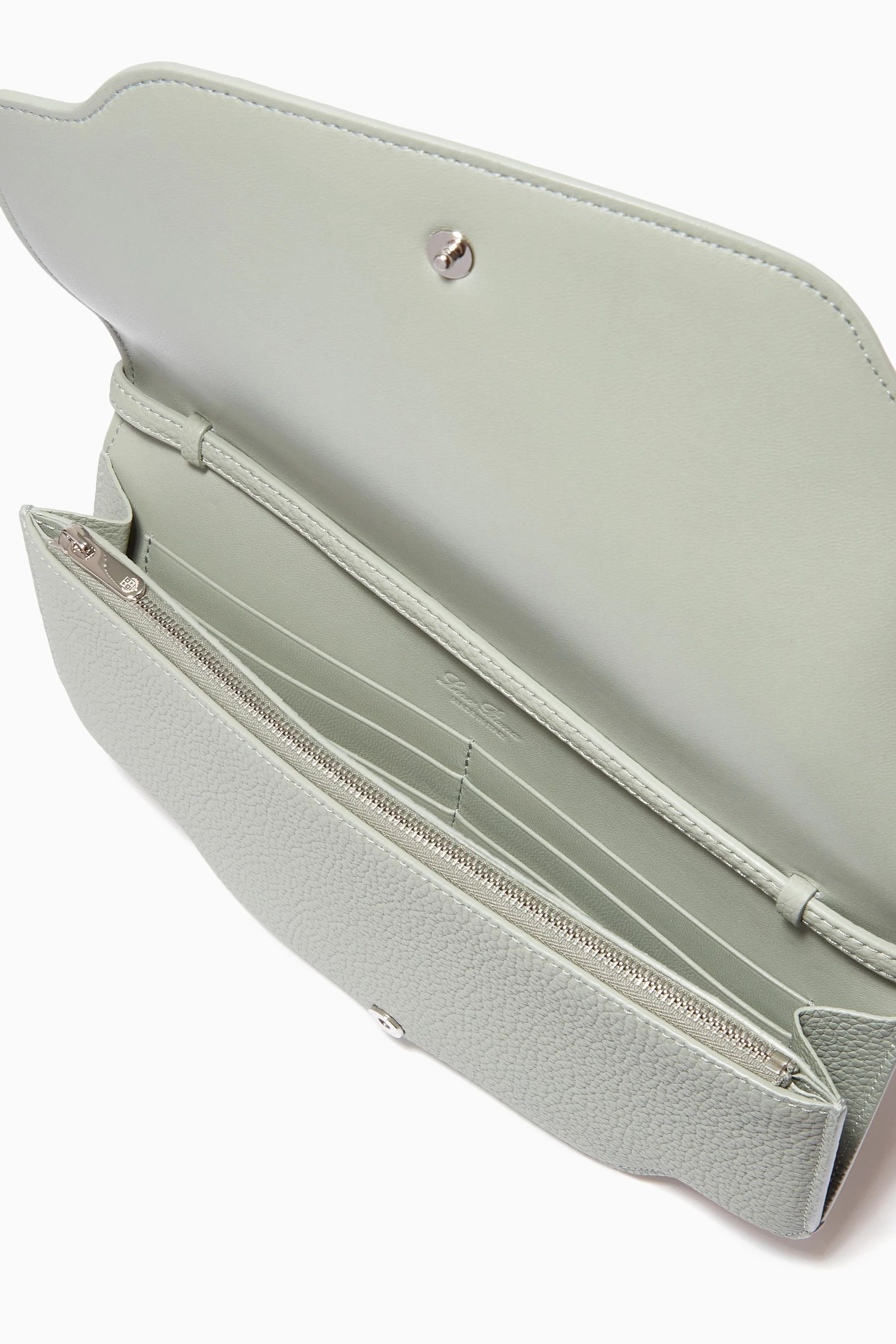 Loro Piana o1srvl11e0924 Size: / OS Sesia Clutch Purse Bag in Grey Size ONE SIZE - 4 Thumbnail