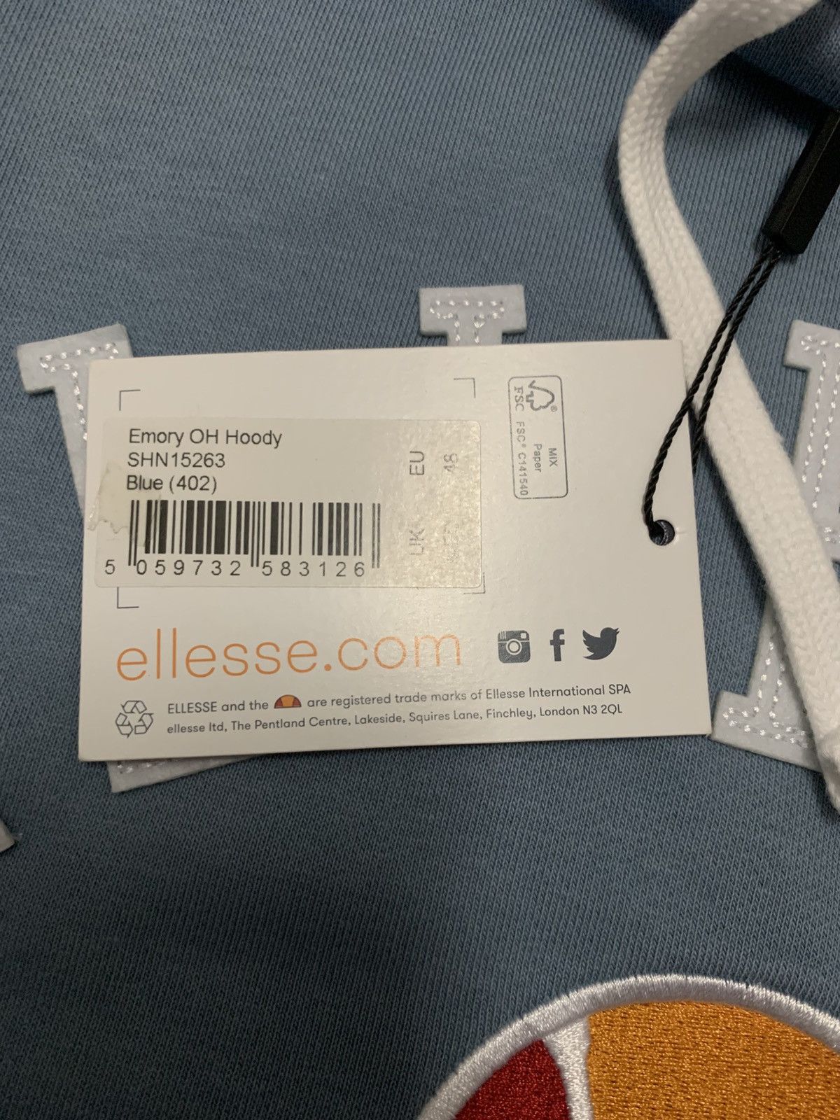Ellesse COMBO ELLESSE EMORY OH HOODY Size US L / EU 52-54 / 3 - 5 Thumbnail