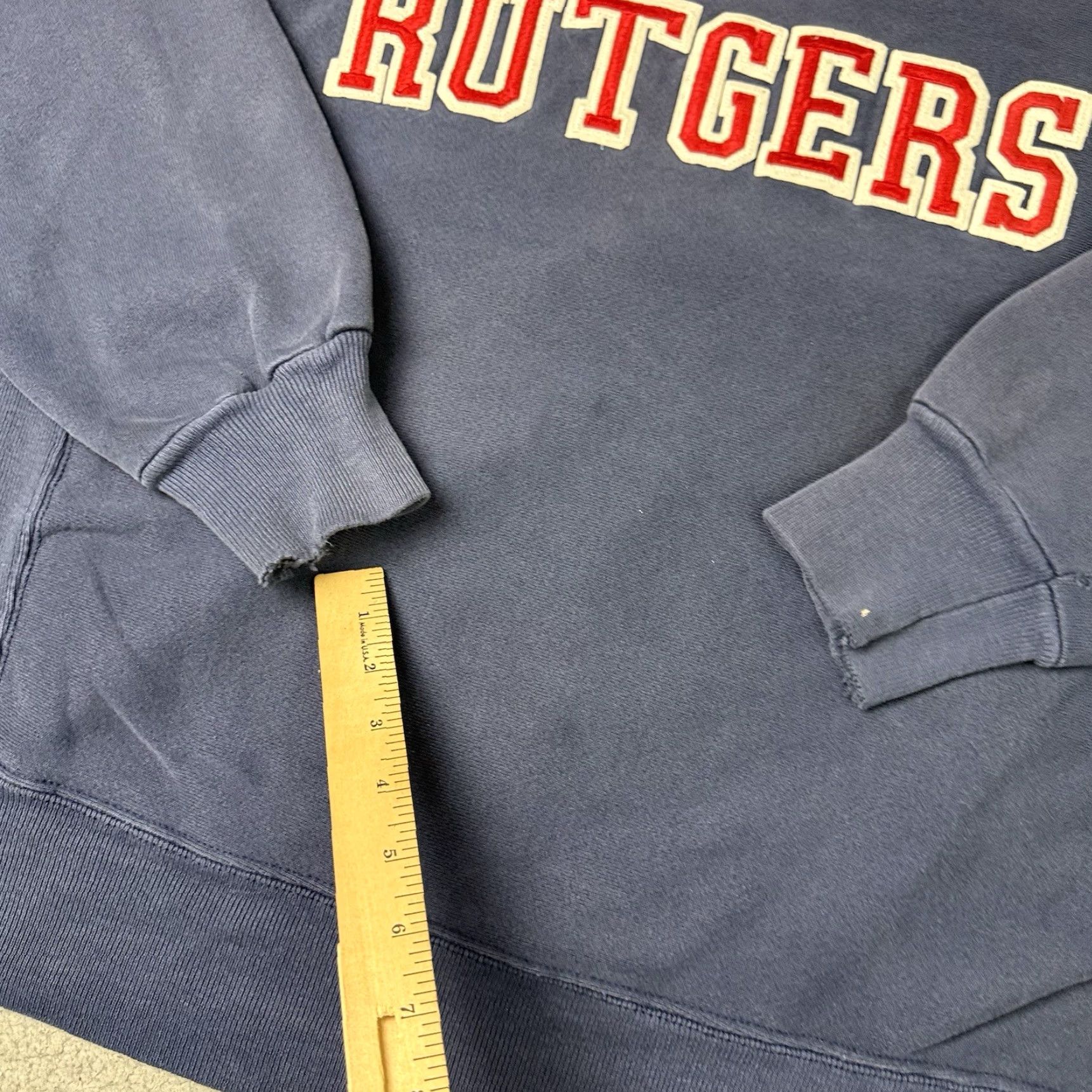 Hanes VINTAGE Rutgers University Sweatshirt Mens L Blue Hanes Reverse Weave Rare L Size US L / EU 52-54 / 3 - 7 Thumbnail