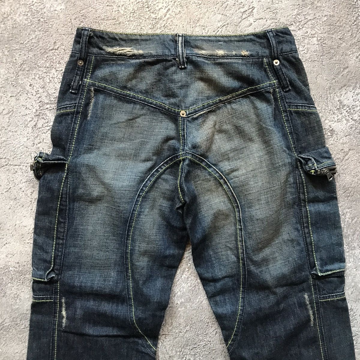 Vintage Vintage 90s Y2K Distressed Baggy Wide Leg Jeans Grunge 30 Size US 30 / EU 46 - 7 Thumbnail