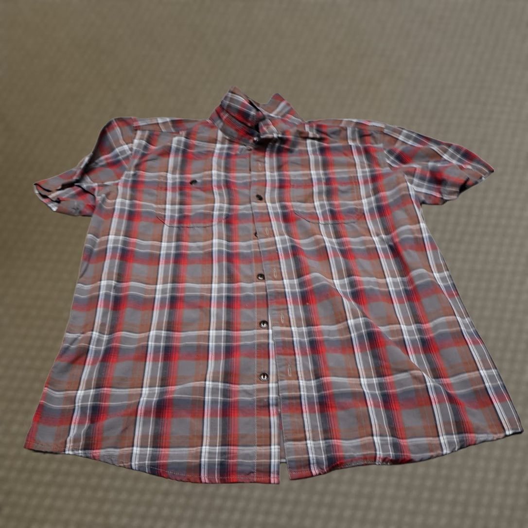 Vintage Kuhl Shirt Mens Medium Red Plaid Short Sleeve Tapered Fit Casual Button Down Size US M / EU 48-50 / 2 - 1 Thumbnail