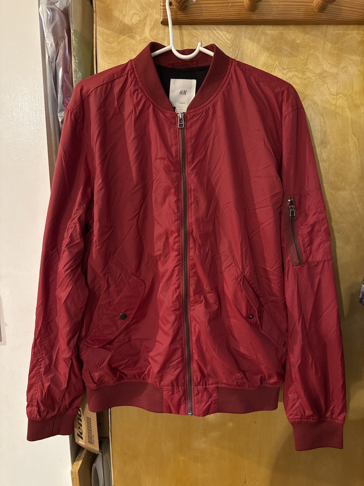 H&M Red Bomber Jacket Size US M / EU 48-50 / 2 - 1 Thumbnail