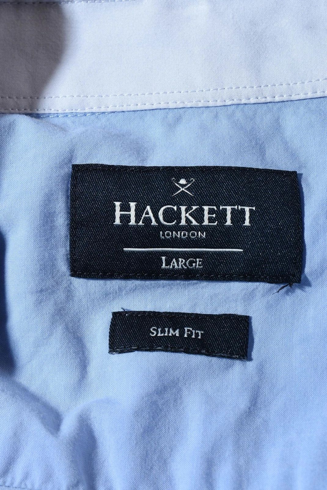 Hackett Hackett London Slim Fit Knit Collar Long Sleeve Cotton Shirt Size US L / EU 52-54 / 3 - 2 Thumbnail
