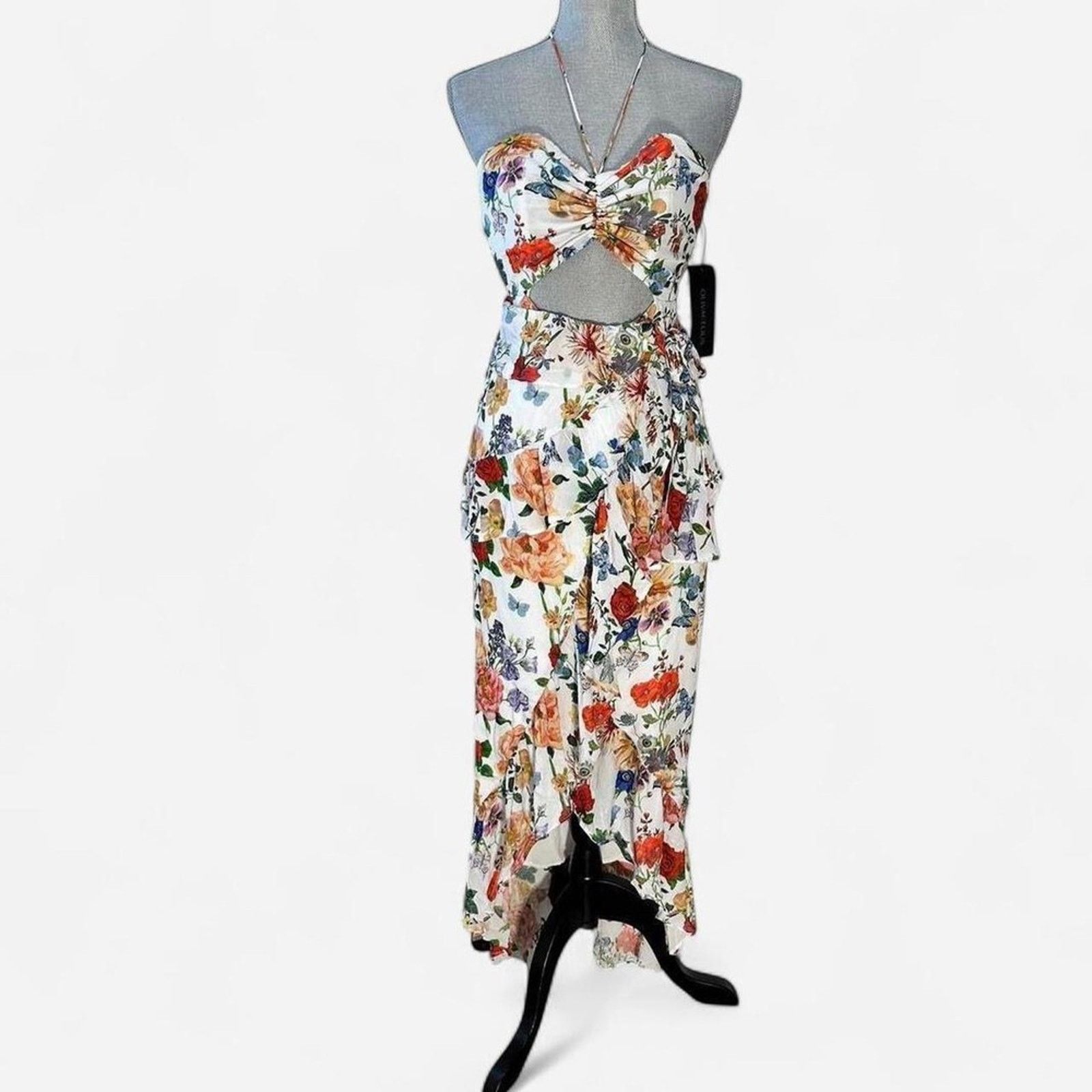 Other tiered maxi dress halter floral small Size S / US 4 / IT 40 - 1 Thumbnail